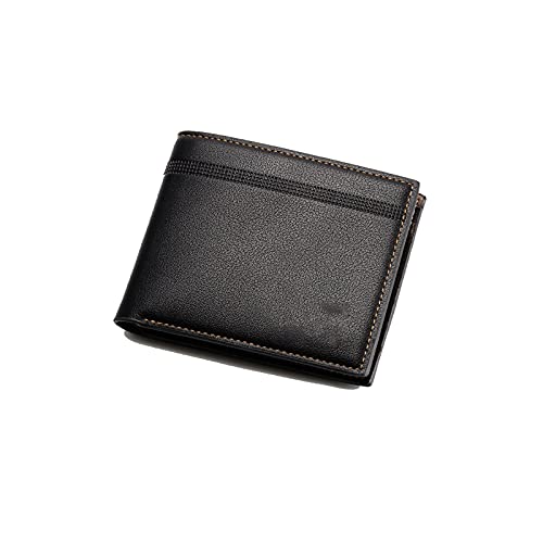 SUICRA Leder-Geldbörse Männer PU. Bifold Bifold Bifold Karte KARTEHALTER BOTELETE Business Schritte Kurze Kupplungstasche (Color : Black) von SUICRA