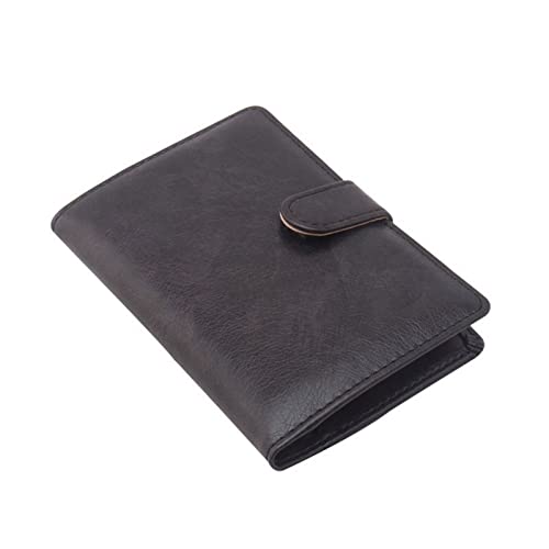 SUICRA Leder-Geldbörse Männer Passport Cover Organizer Treiber Lizenz Dokumente Fall PU Leder Kreditkartenhalter Kartenbeutel (Color : Black) von SUICRA