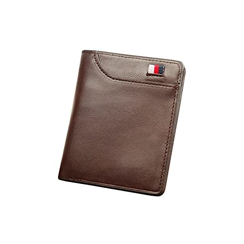 SUICRA Leder-Geldbörse Männerbranche Kurzes Retroöl Leder Slim Brieftasche Brieftasche und Brieftasche Mann Brieftaschen, Gepäck und Taschen (Color : C) von SUICRA