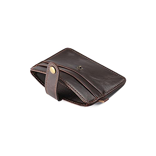 SUICRA Leder-Geldbörse Männerbranche PU. Mode Kartenbeutel Münze Geldbörse Retro Tasche Typ Kreditkartentasche Kleine Brieftasche (Color : B) von SUICRA