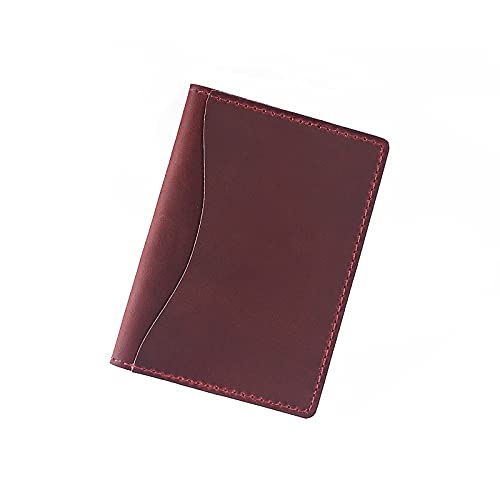 SUICRA Leder-Geldbörse Männerkredit ICH WÜRDE Karteninhaber Rustikales verrücktes Pferd Leder Business Unisex Wallet Karteninhaber (Color : Red) von SUICRA