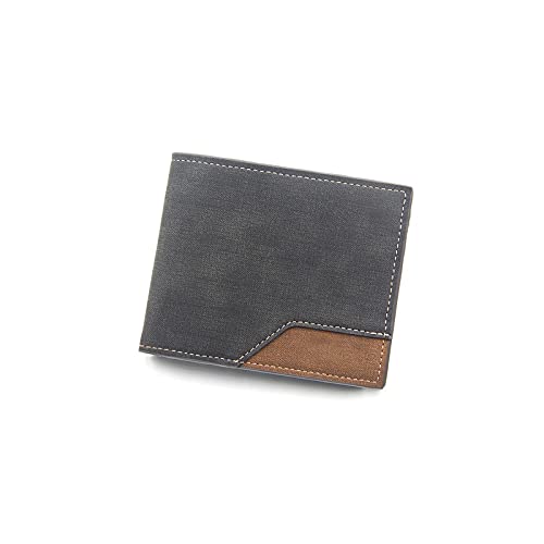 SUICRA Leder-Geldbörse Mode Männer Geldbörse Geld Tasche Solide Farbe Leder Business Kurze Brieftasche Vintage Multi-Card Weiche Geldbörse Münze Tasche (Color : B) von SUICRA