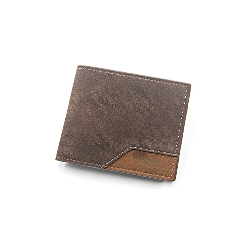 SUICRA Leder-Geldbörse Mode Männer Geldbörse Geld Tasche Solide Farbe Leder Business Kurze Brieftasche Vintage Multi-Card Weiche Geldbörse Münze Tasche (Color : C) von SUICRA