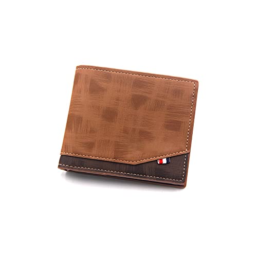 SUICRA Leder-Geldbörse Mode Männer Geldbörse Geld Tasche Solide Farbe Leder Business Kurze Brieftasche Vintage Multi-Card Weiche Geldbörse Münze Tasche (Color : E) von SUICRA