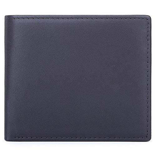 SUICRA Leder-Geldbörse NEUES echtes Leder Mens-Mappen-Leder-Mann-Mappen-Münzen-Tasche und Kartenhalter-Qualitäts-Geldbeutel for Männer (Color : Black) von SUICRA