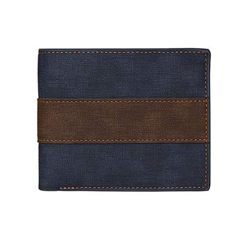 SUICRA Leder-Geldbörse Neuen Männer Frosted Mappen-Leder-Kurz Multi-Card Slot große Kapazitäts-koreanische Art und Weise Jugend Retro- Männer Wallet (Color : Blue) von SUICRA