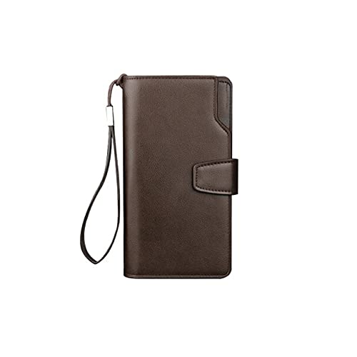 SUICRA Leder-Geldbörse Wallets sind ausschließlich für Lange Herren Beutel Zipper Soft-Wallets mobilen Geldbörse Multifunktions PU. Wasserdicht Wallet (Color : Bruin) von SUICRA