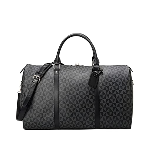 SUICRA Reiserucksäcke Men Large Capacity Tote Bag Fashion Short Distance Sports Bag Gym Bag Travel Bag Organizer Designer Suitcase Luggage Bag (Color : Black) von SUICRA