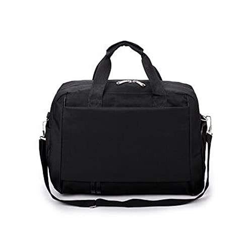 SUICRA Reiserucksäcke Nylon-Reisetaschen Frauen Große Kapazität Gepäck-Duffle Bag Casual Weekend-Tote Reisetasche (Color : Black) von SUICRA