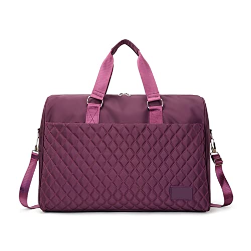 SUICRA Reisetasche Large Capacity Travel Bag Ladies Duffle Bag Good Women Shoulder Bag Multifunction Crossbody Pack Casual Handbag (Color : Dark Purple) von SUICRA