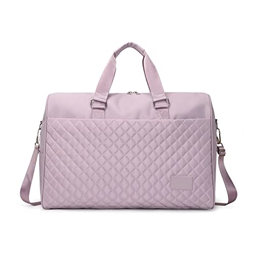 SUICRA Reisetasche Large Capacity Travel Bag Ladies Duffle Bag Good Women Shoulder Bag Multifunction Crossbody Pack Casual Handbag (Color : Light Purple) von SUICRA