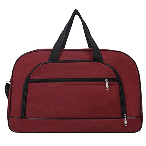 SUICRA Reisetasche Large Capacity Women Travel Bag Leisure Multifunctional Duffel Bag Handbag Men Weekend Sports Overnight One Shoulder Luggage (Color : Big red) von SUICRA