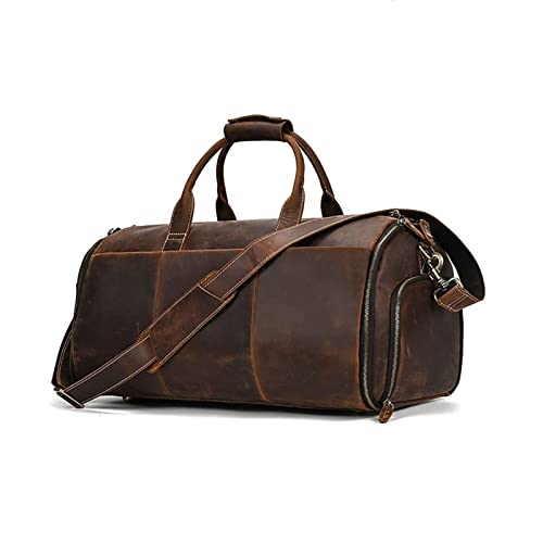 SUICRA Reisetasche Leather Folding Suit Bag Man Business Travel Bag with Shoe Pocket Clothes Cover Luggage Duffel Bag Man Bag for Suits von SUICRA