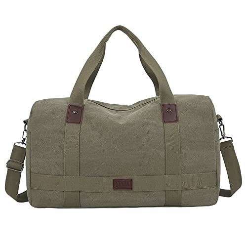 SUICRA Reisetasche Leisure Travel Portable Duffel Bags Large Capacity Canvas Travel Tote Cross-Body Classic Handbag Men Messenge (Color : Army Green) von SUICRA