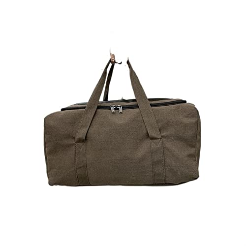 SUICRA Reisetasche Men Travel Bags Large Capacity Luggage Women Travel Duffle Bags Canvas Big Travel Tote Handbag Folding Trip Bag (Color : Khaki) von SUICRA