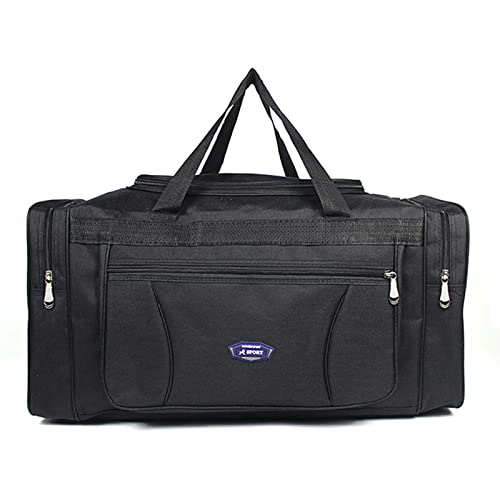 SUICRA Reisetasche Men Travel Bags Oxford Waterproof Hand Luggage Big Travel Bag Business Large Capacity Weekend Duffle Travel Bag (Color : Black) von SUICRA