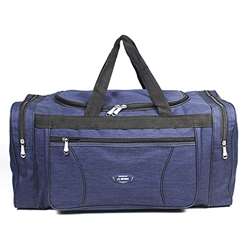 SUICRA Reisetasche Men Travel Bags Oxford Waterproof Hand Luggage Big Travel Bag Business Large Capacity Weekend Duffle Travel Bag (Color : Blue) von SUICRA