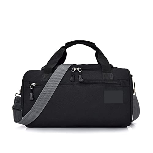 SUICRA Reisetasche Men Travel Sport Bags Light Luggage Business Cylinder Handbag Women Outdoor Duffel Crossbody Shoulder Bag Luggage Bag Gym Bag (Color : Black) von SUICRA