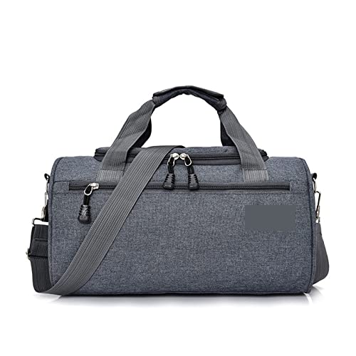 SUICRA Reisetasche Men Travel Sport Bags Light Luggage Business Cylinder Handbag Women Outdoor Duffel Crossbody Shoulder Bag Luggage Bag Gym Bag (Color : Grijs) von SUICRA