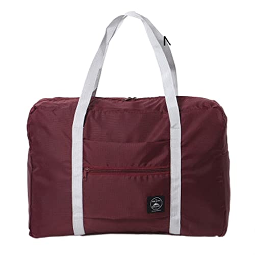 SUICRA Reisetasche Portable Travel Tote Large Capacity Clothes Duffle Bag Women Men Luggage Suitcase Handbag Organizer Accessories Supplies Stuffc (Color : B Wine Red) von SUICRA