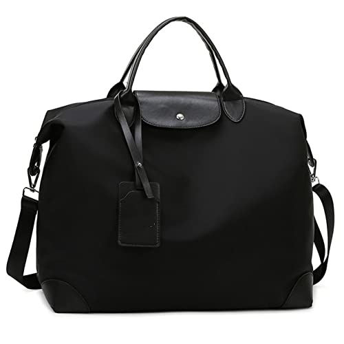SUICRA Reisetasche Short-Distance Women Travel Ladies Handbag Sports Pack Multifunctional Luggage Shoulder Gym Bags (Color : Black) von SUICRA