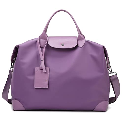 SUICRA Reisetasche Short-Distance Women Travel Ladies Handbag Sports Pack Multifunctional Luggage Shoulder Gym Bags (Color : Purple) von SUICRA