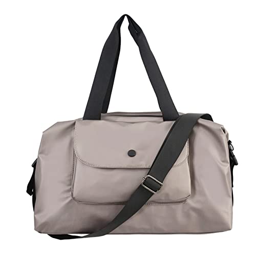 SUICRA Reisetasche Travel Bag Men Short Haul Duffle Portable Large Capacity Bag Women Sports Fitness Bag (Color : Khaki) von SUICRA