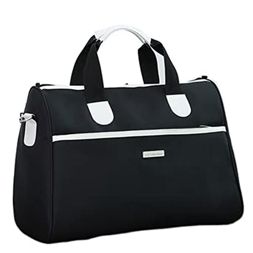SUICRA Reisetasche Waterproof Large Capacity Travel Bag Women Luggage Duffle Bag Casual Women Shoulder Traveling Bag (Color : Black) von SUICRA