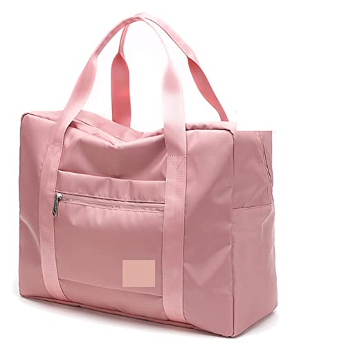 SUICRA Reisetasche Waterproof Nylon Foldable Travel Bag Large Capacity Shoulder Bags Luggage Women Portable Handbags Men Travel Bags Organizer (Color : Pink) von SUICRA