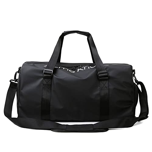 SUICRA Reisetasche Waterproof Oxford Sport Gym Bag Men Weekender Duffle Bag Overnight Luggage Bag Shoe Bags for Travel Unisex (Color : Black) von SUICRA