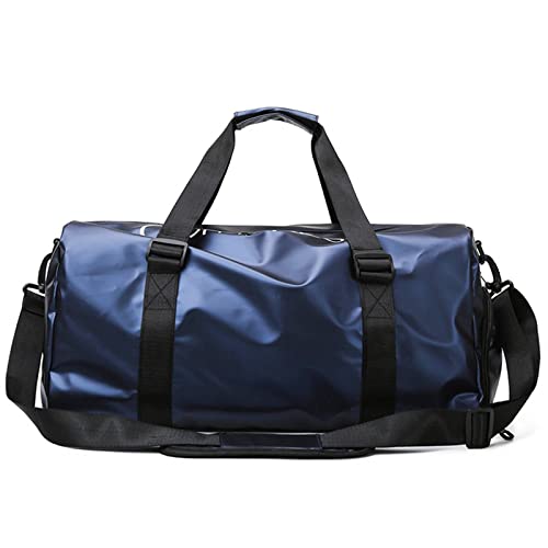 SUICRA Reisetasche Waterproof Oxford Sport Gym Bag Men Weekender Duffle Bag Overnight Luggage Bag Shoe Bags for Travel Unisex (Color : Blue) von SUICRA