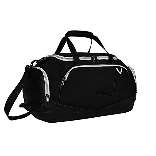 SUICRA Schultertaschen für Herren Outdoor Training Bag, Basketball Canvas Bag, Shoulder travel Bag, Yoga Bag. (Color : Black) von SUICRA