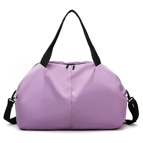 SUICRA Sporttaschen Women Large Capacity Fitness Bag Waterproof Swimming Yoga Sports Bags Gym Training Package Travel Duffel Storage Handbag (Color : Purple) von SUICRA