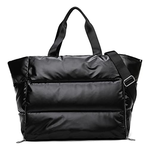 SUICRA Turnbeutel Frauen Gym Sporttasche wasserdichte Yogamatte Organizer Wochenendreise Seesäcke für Frauen Sport Fitness Schulter Handtasche (Color : Black Color) von SUICRA