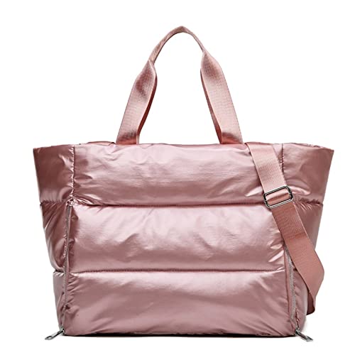 SUICRA Turnbeutel Frauen Gym Sporttasche wasserdichte Yogamatte Organizer Wochenendreise Seesäcke für Frauen Sport Fitness Schulter Handtasche (Color : Pink) von SUICRA