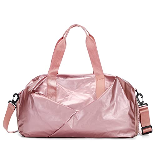 SUICRA Turnbeutel Frauen Sport Umhängetaschen für große Männer Reise Gym Sac Yoga Gepäck weibliche wasserdichte große Turnschuhe Schwimmtraining Handtasche (Color : Pink) von SUICRA