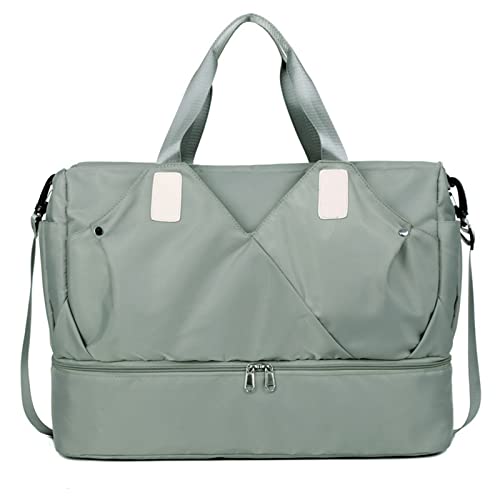 SUICRA Turnbeutel Mädchen weibliches Handgepäck Reise Seesäcke Wochenendtaschen Frauen multifunktionale Sporttaschen (Color : Green) von SUICRA