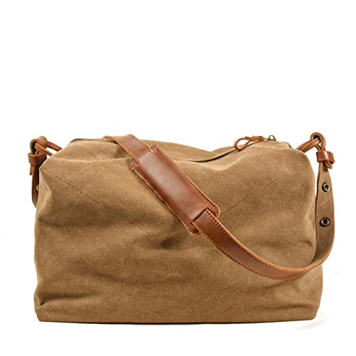 SUICRA Turnbeutel Männer Gepäck Einzelne Umhängetaschen Kunst Fitness Taschen Reise Twisted Taschen Männer Kanistertaschen mit großer Kapazität (Color : Khaki) von SUICRA