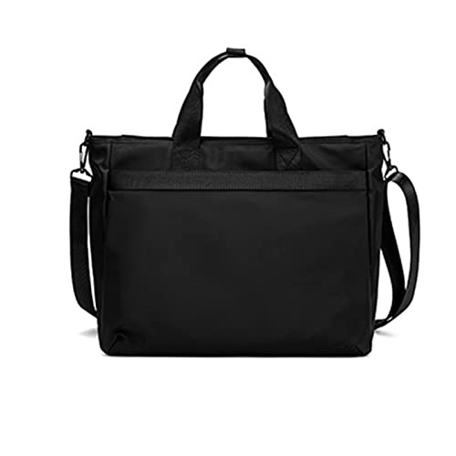 SUICRA Turnbeutel Nylon wasserdichte Sporttasche Damen Herren für das Fitnessstudio Fitness Training Schulter Computer Handtaschen Tasche Yoga Tasche Gepäck (Color : Black) von SUICRA