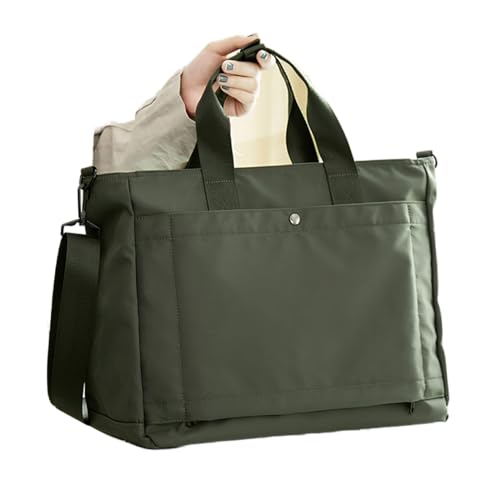 SUICRA Turnbeutel Nylon wasserdichte Sporttasche Damen Herren für das Fitnessstudio Fitness Training Schulter Computer Handtaschen Tasche Yoga Tasche Gepäck (Color : Green) von SUICRA