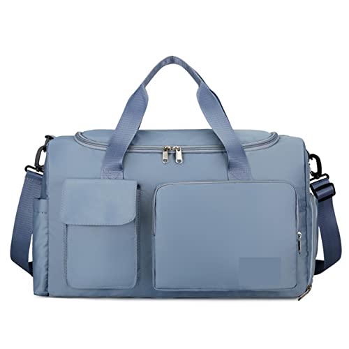 SUICRA Turnbeutel Sporttasche Reise Sport Seesack Große Kapazität Tragbare wasserdichte Gepäck Handtasche Fitness Organisation Handtasche (Color : Blue) von SUICRA