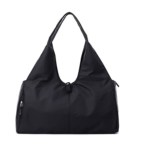 SUICRA Turnbeutel wasserdichte Fitness-Sporttasche, große Yoga-Mattentasche, Reisetaschen, Damen, Workout, Handgepäck, Organizer, Training, Sporttasche für Frauen (Color : Black) von SUICRA