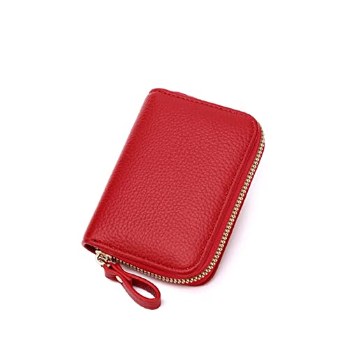 SUICRA-Visitenkartenhalter Herren Visitenkartenhalter Anti-Diebstahl-Kartentasche für Damen Schreibtisch-Organizer Bürozubehör (Color : Red) von SUICRA