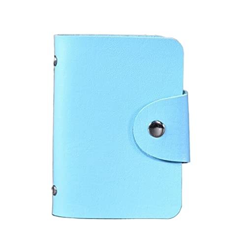 SUICRA Visitenkartenhalter Kartenhalter 24-Bit-Kreditkartenhalter, einfarbiges Kartenetui, Business-ID-Karten-Organizer, tragbar, Männer, Frauen, Geldbörsen (Color : Blue) von SUICRA