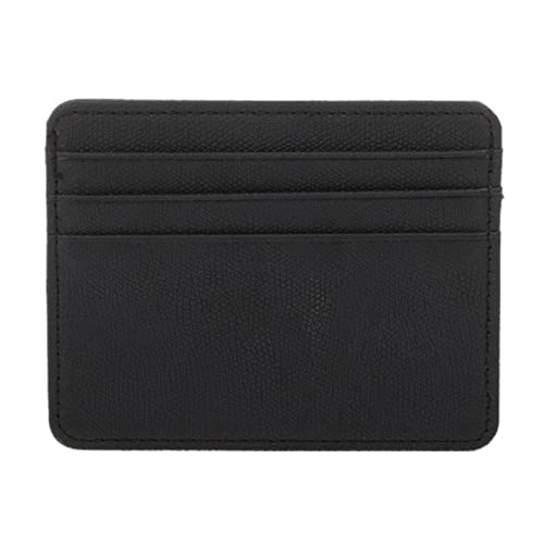 SUICRA Visitenkartenhalter Kartenhalter Kartenhalter Slim Bank Kreditkarte ID-Karten Münzbeutel Tasche Brieftasche Organizer Damen Herren Dünne Visitenkarten-Geldbörse (Color : Black) von SUICRA