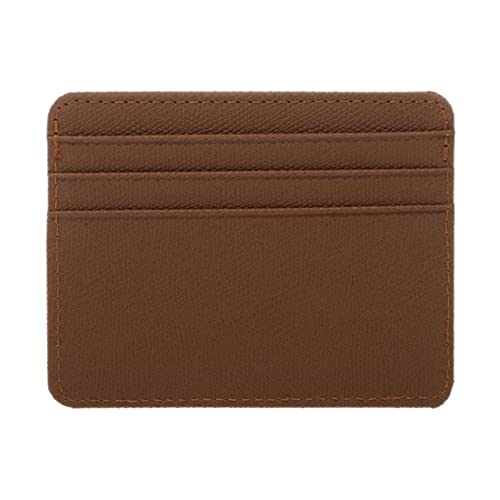 SUICRA Visitenkartenhalter Kartenhalter Kartenhalter Slim Bank Kreditkarte ID-Karten Münzbeutel Tasche Brieftasche Organizer Damen Herren Dünne Visitenkarten-Geldbörse (Color : Bruin) von SUICRA