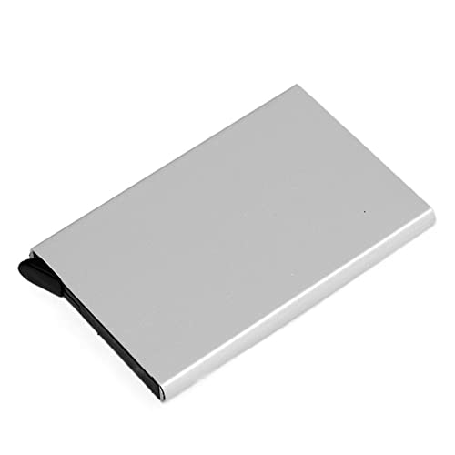 SUICRA Visitenkartenhalter Kartenhalter Kreditkartenetui Herren Slim Anti Protect Travel ID Cardholder Damen Geldbörse Metalletui (Color : Silver) von SUICRA