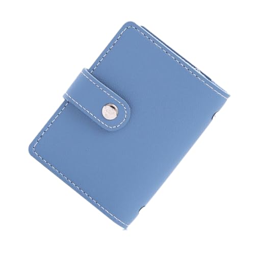 SUICRA-Visitenkartenhalter Kreditkartenetui Mode Damen 26 Karten Slim PU Ledertasche Geldbörse Geldbörse für Damen Herren Damen (Color : Blue) von SUICRA