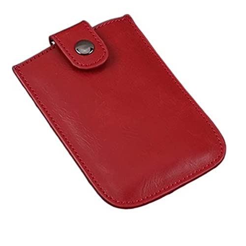 SUICRA-Visitenkartenhalter Kreditkartenetui für Herren aus PU-Leder mit Kartenetui, Zeichnungstyp, Mini-Kartenetui, Münzfach (Color : Red) von SUICRA