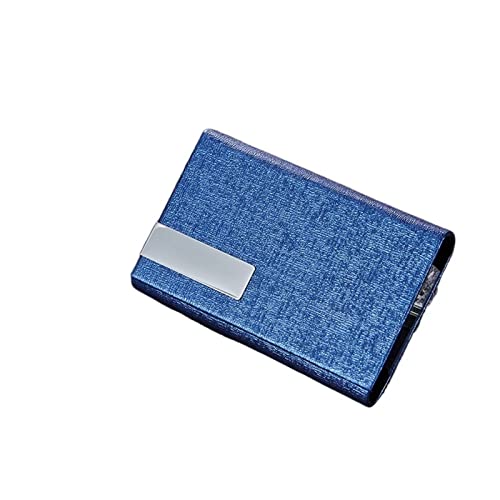 SUICRA-Visitenkartenhalter Lasergraviertes Visitenkartenetui aus Metall, Kreditkartenetui, Unisex-Visitenkartenetui, Bankkartenhalter, Brieftasche (Color : Blue) von SUICRA